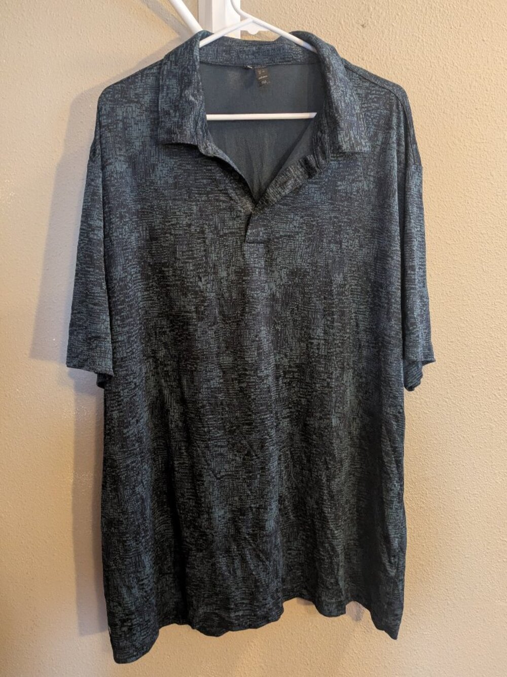 Adidas mesh print polo shirt